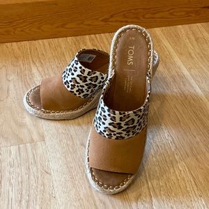 Cheetah print wedges